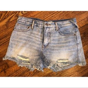 Free people high waisted jean shorts